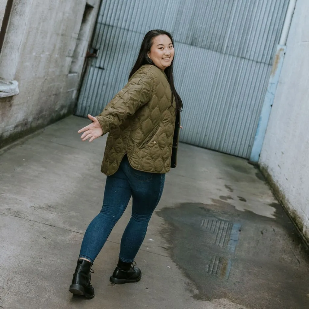Talei Women's Quilted Bomber - Loden