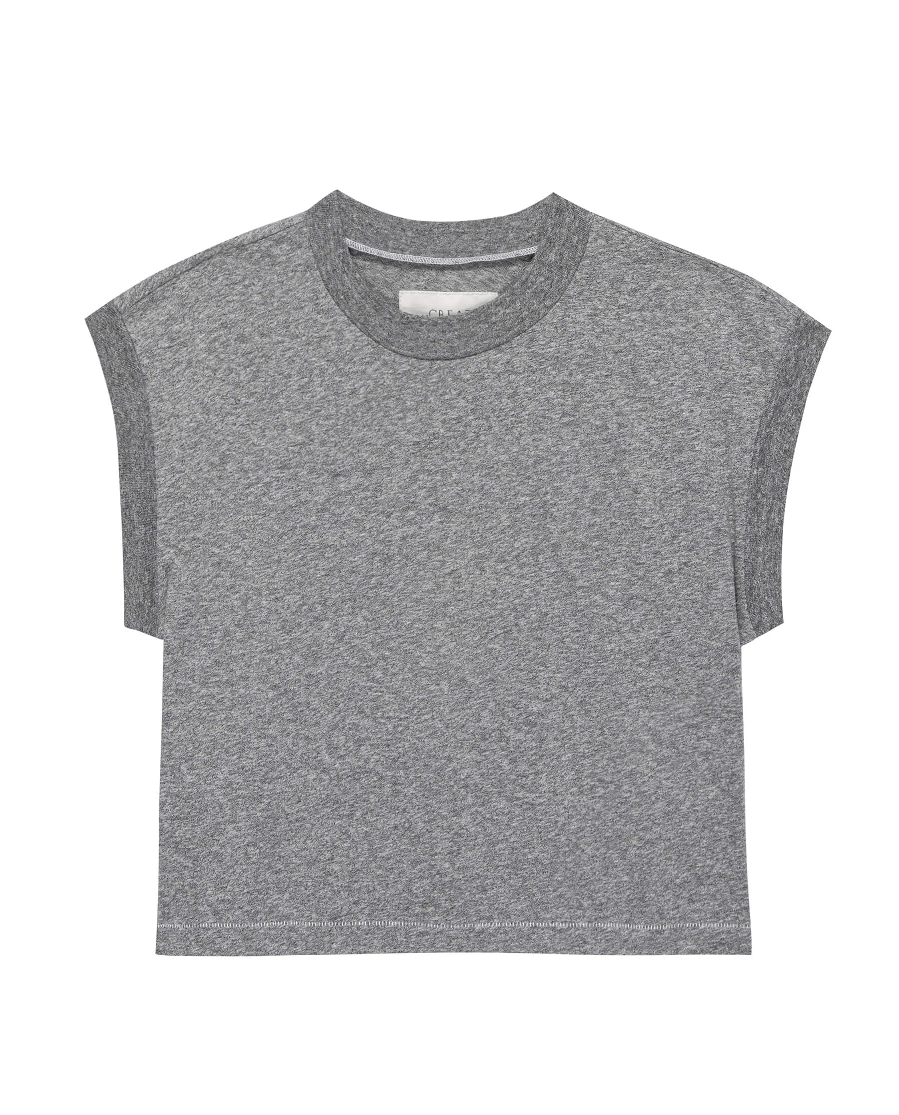 The Square Tee. -- Heather Grey
