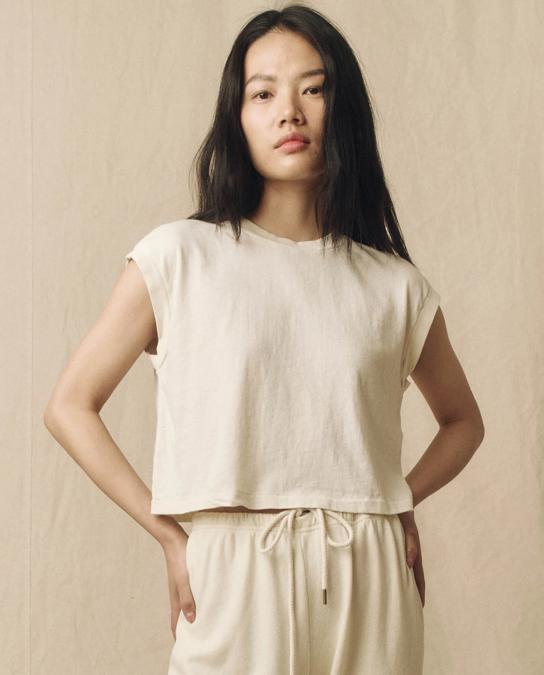 The Square Tee. -- Washed White