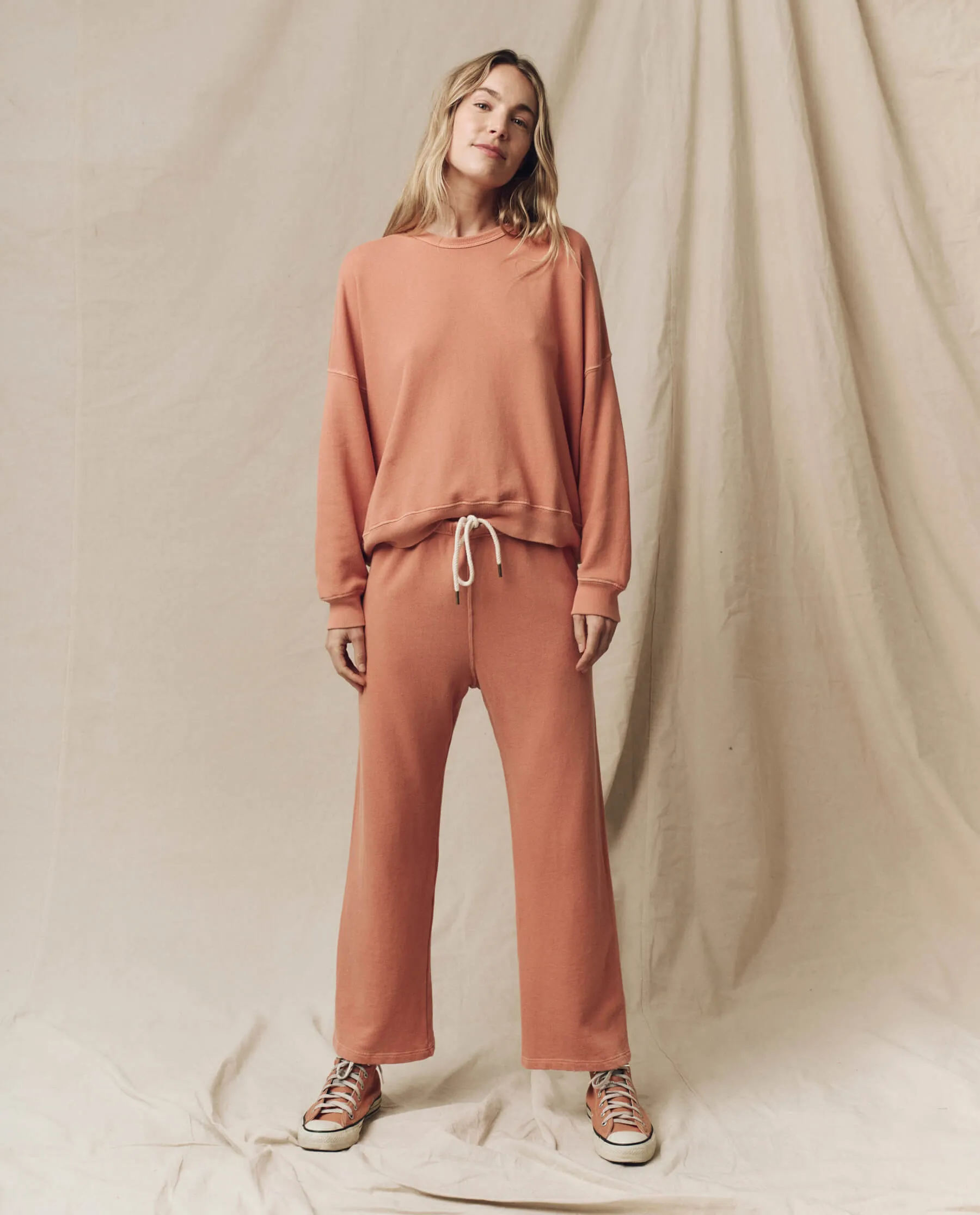 The Teammate Sweatshirt. Solid -- Sun Dried Orange