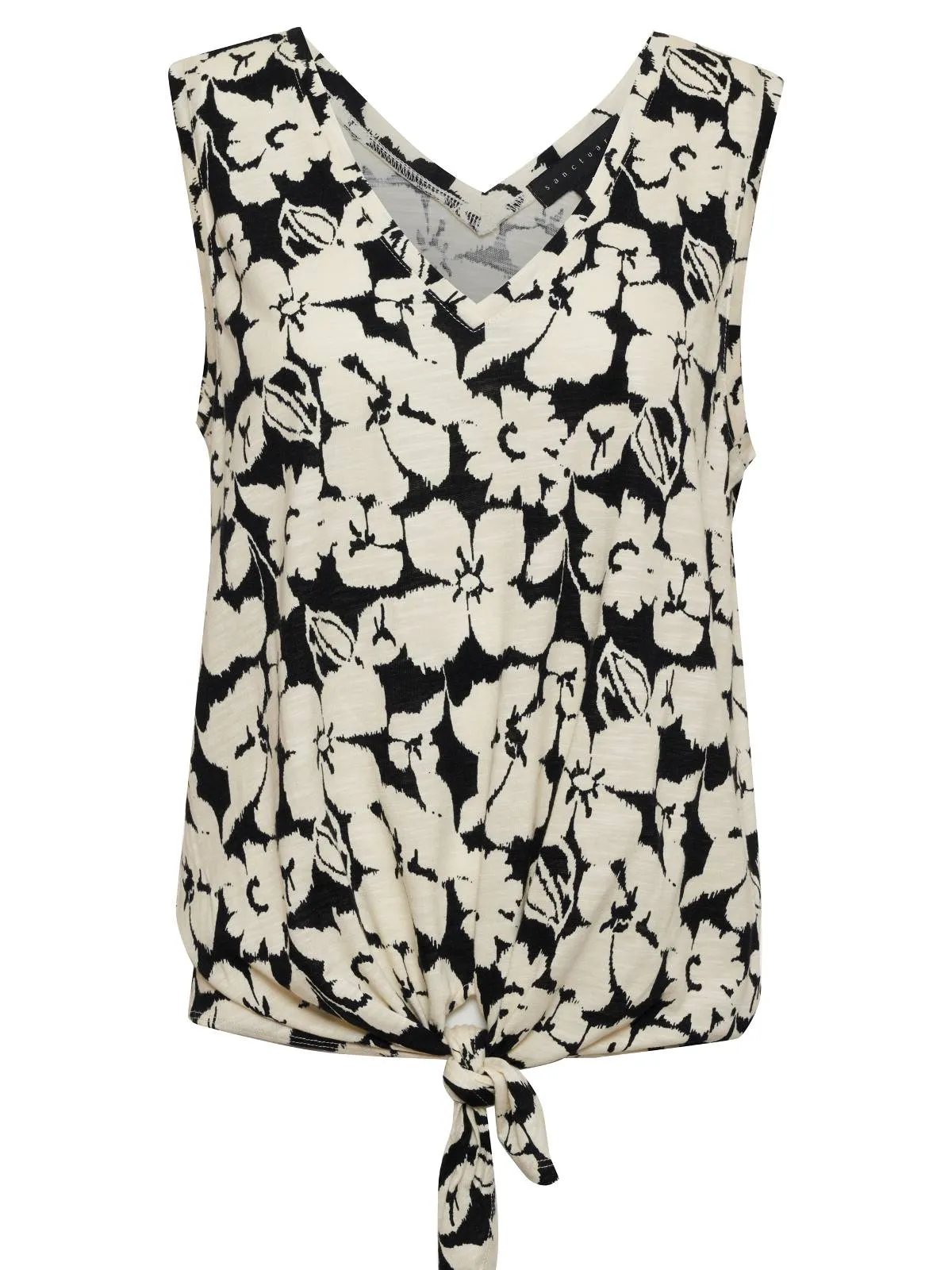 V-Neck Tie Tank Echo Blooms