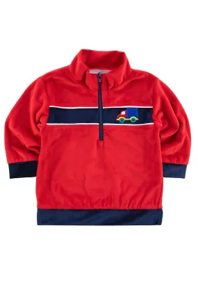 Velour Half Zip With Truck