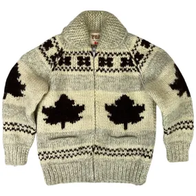 VINTAGE 50s STYLE MENS MAPLE COWICHAN GRAPHIC KNIT ROCKABILLY CARDIGAN S 36”