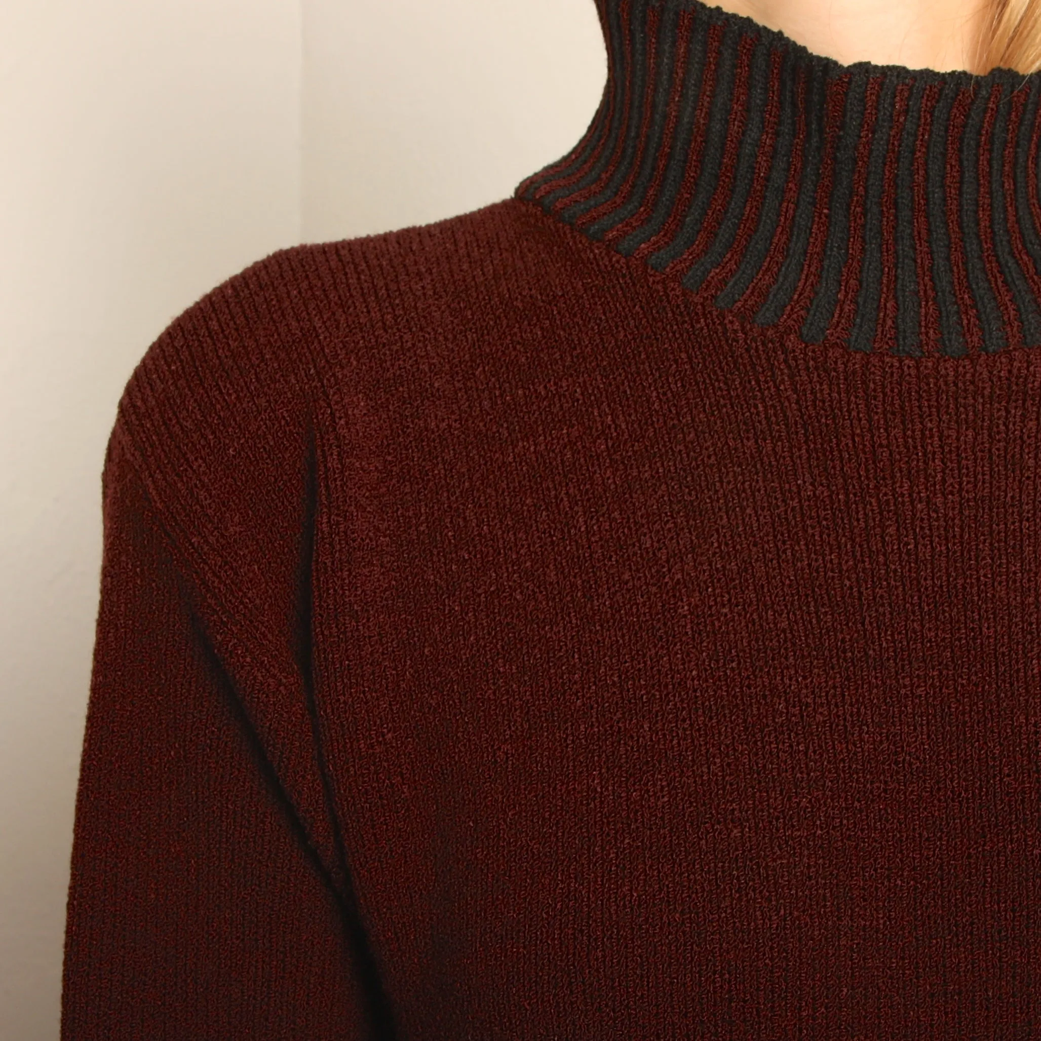 Vintage 80's Brenda Horan Oxblood Santana Knit Dress