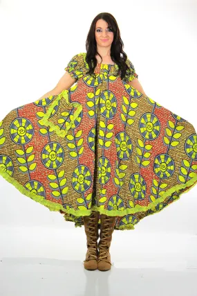 Vintage floral tent dress hippie boho festival psychedelic maxi