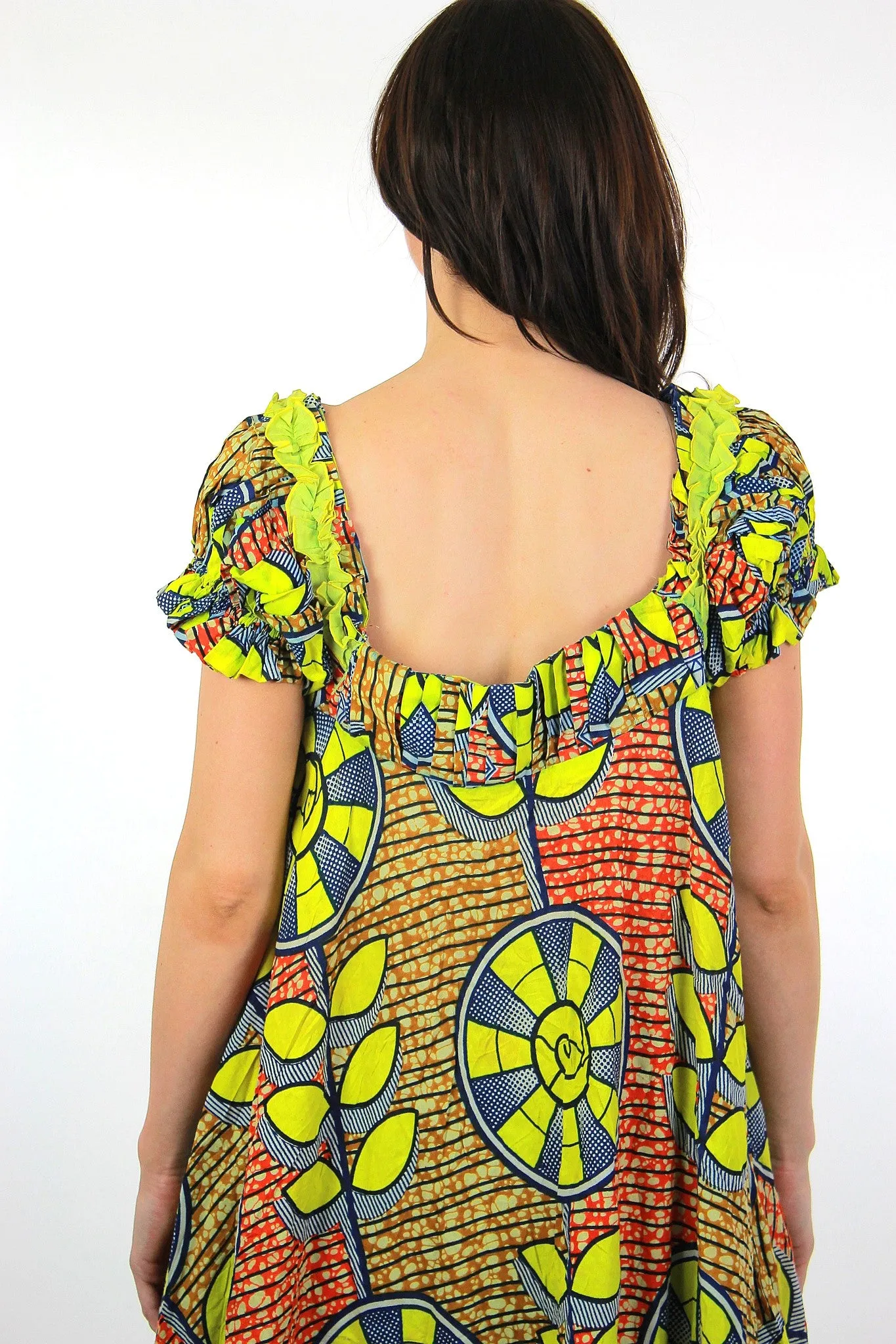 Vintage floral tent dress hippie boho festival psychedelic maxi