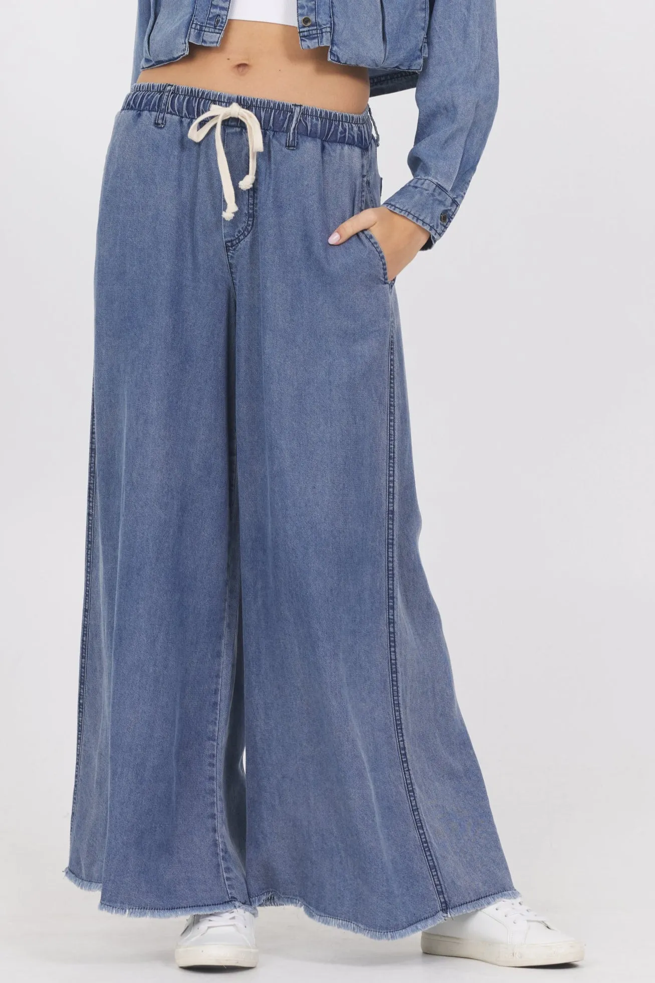 Vintage Havana Tencel Wide Leg Pant