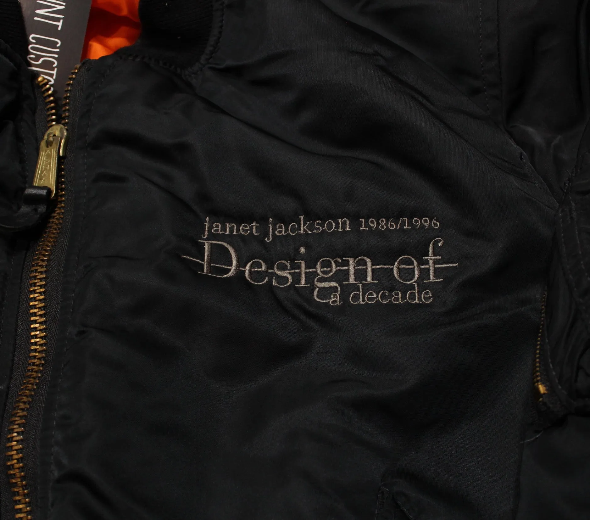Vintage Janet Jackson "Design of a Decade" Bomber Jacket