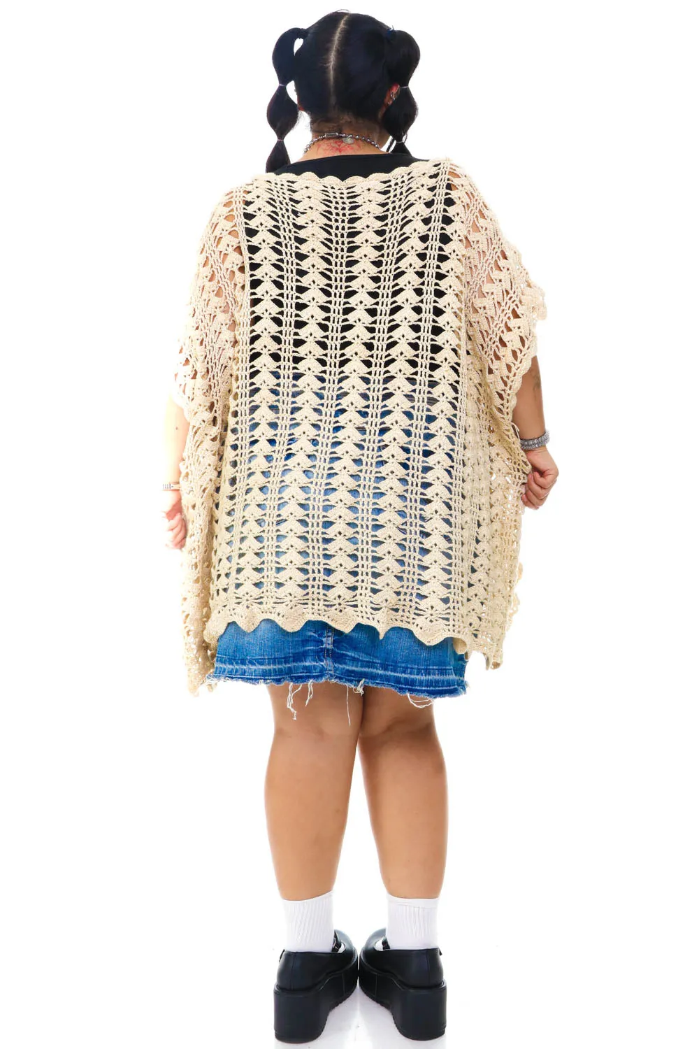 Vintage Y2K Sandy Knit Open Cardigan - 2X/3X