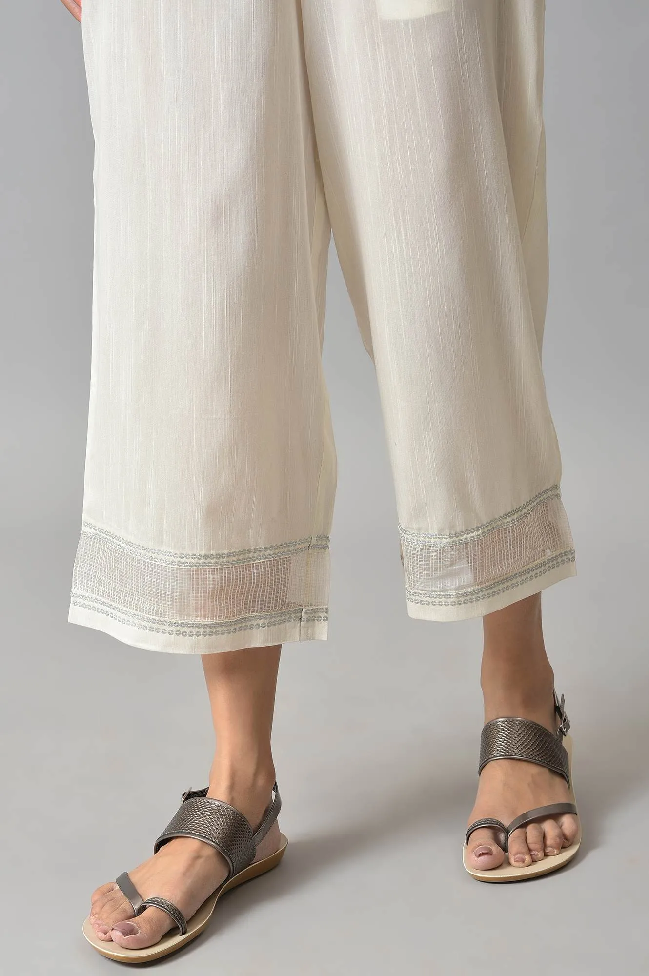 White Gathered Culottes