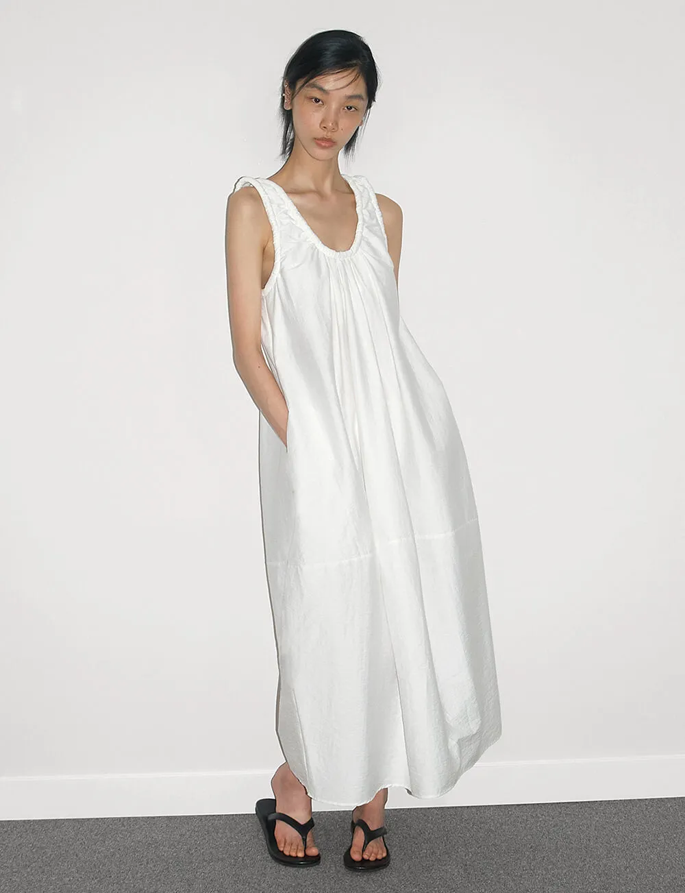 White Puff Dress