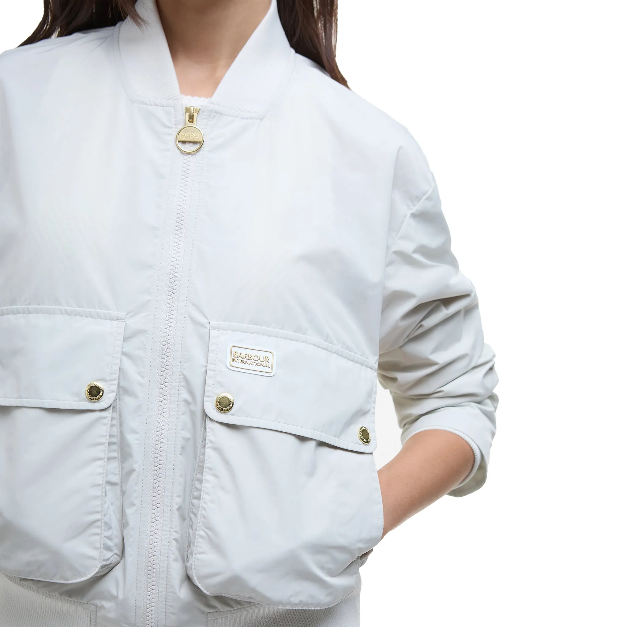 Womens Barbour International Silver Birch Priya Showerproof Jacket