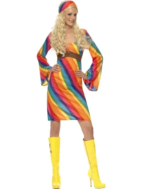 Womens Costume - Rainbow Hippie