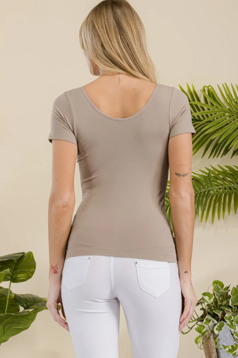 Women’s Essential Reversible Seamless Short Sleeve Top