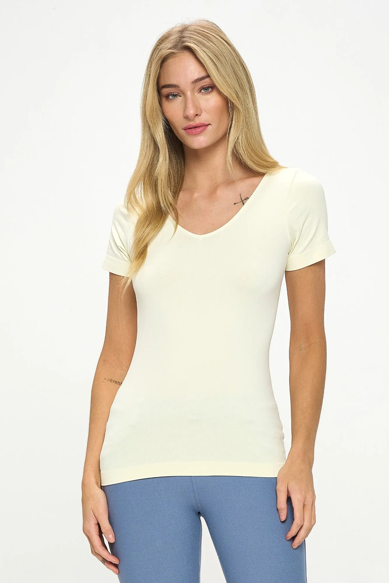 Women’s Essential Reversible Seamless Short Sleeve Top