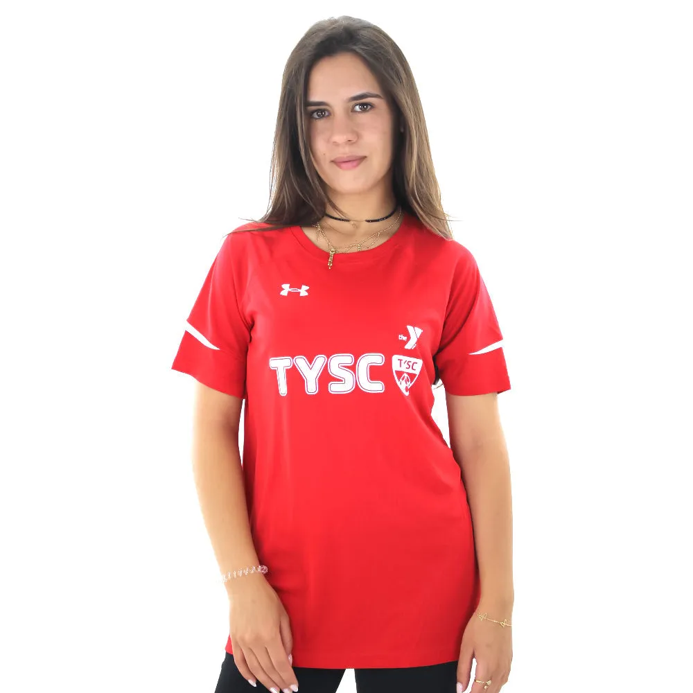 Women's Round Neck Number 54 Back Sport Top,Red
