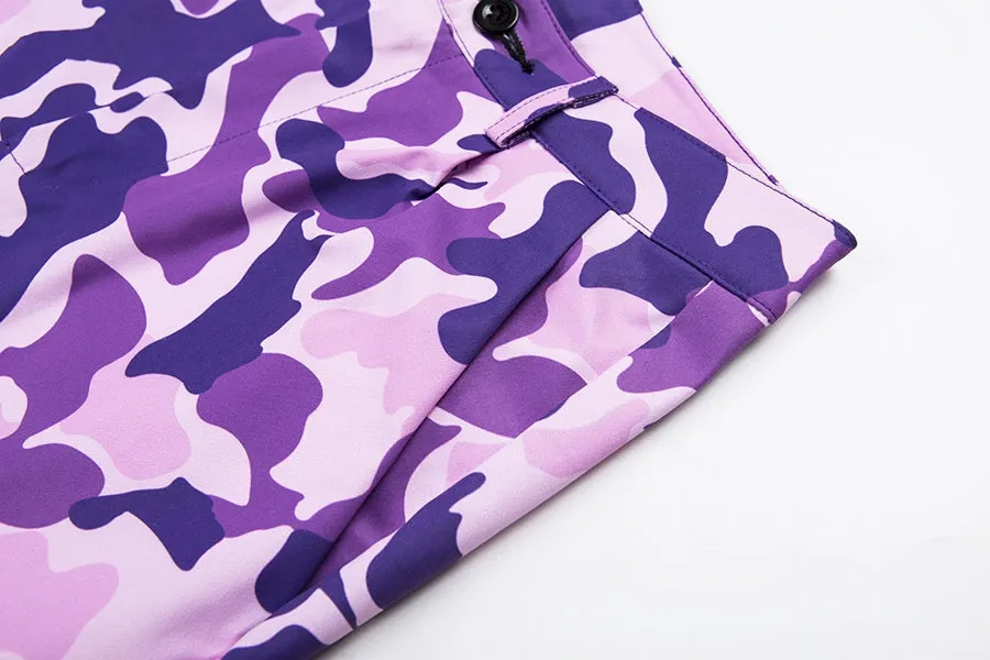 Women's Spring/Autumn High-Waist Camouflage Cargo Pants