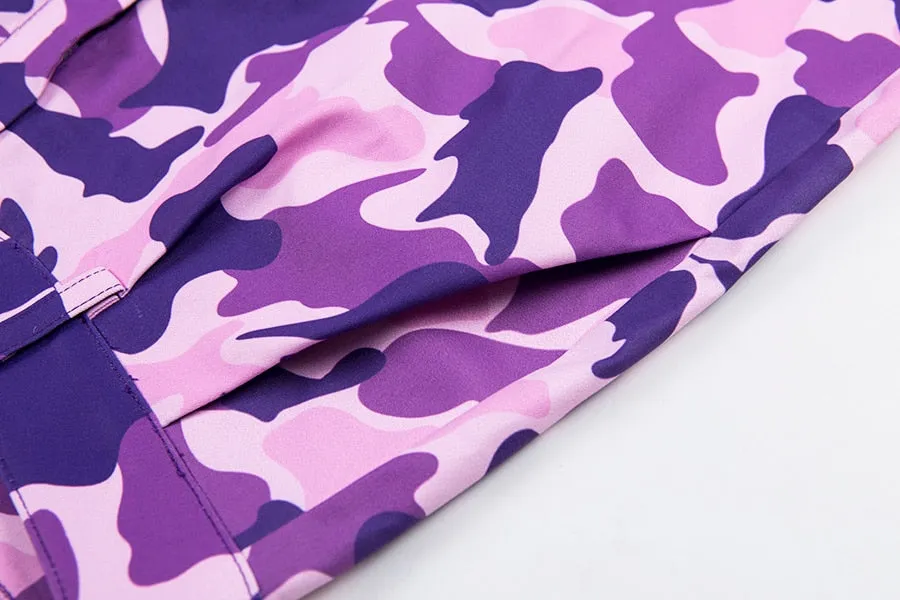 Women's Spring/Autumn High-Waist Camouflage Cargo Pants