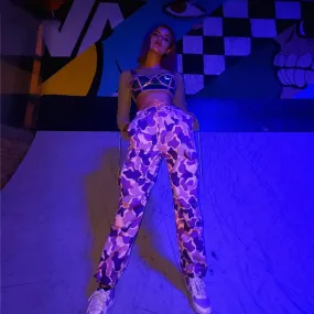 Women's Spring/Autumn High-Waist Camouflage Cargo Pants