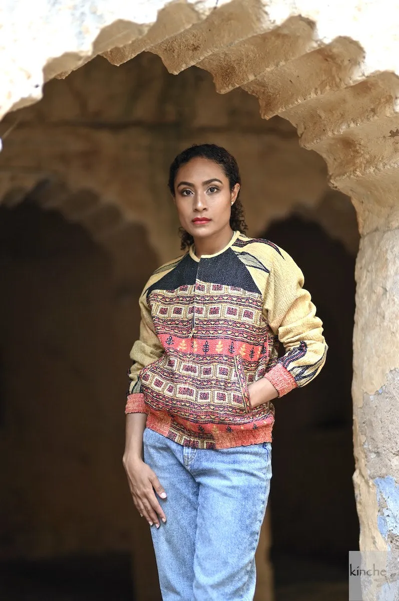 X-Small, Noemi Jacket in a beautiful Vintage Print, Slightly Quilted