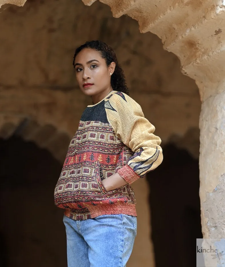 X-Small, Noemi Jacket in a beautiful Vintage Print, Slightly Quilted