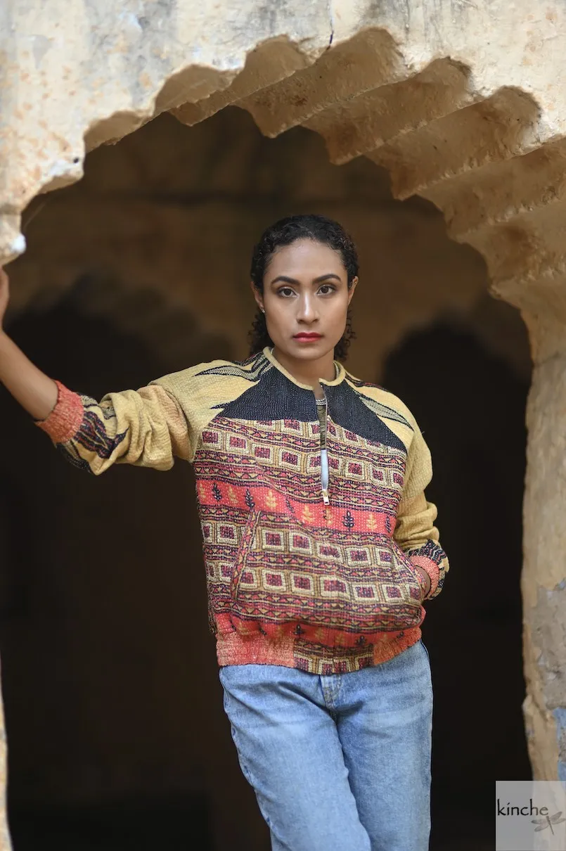 X-Small, Noemi Jacket in a beautiful Vintage Print, Slightly Quilted