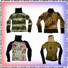 Y2K Mesh and Knit Combo Tops (SS-431)