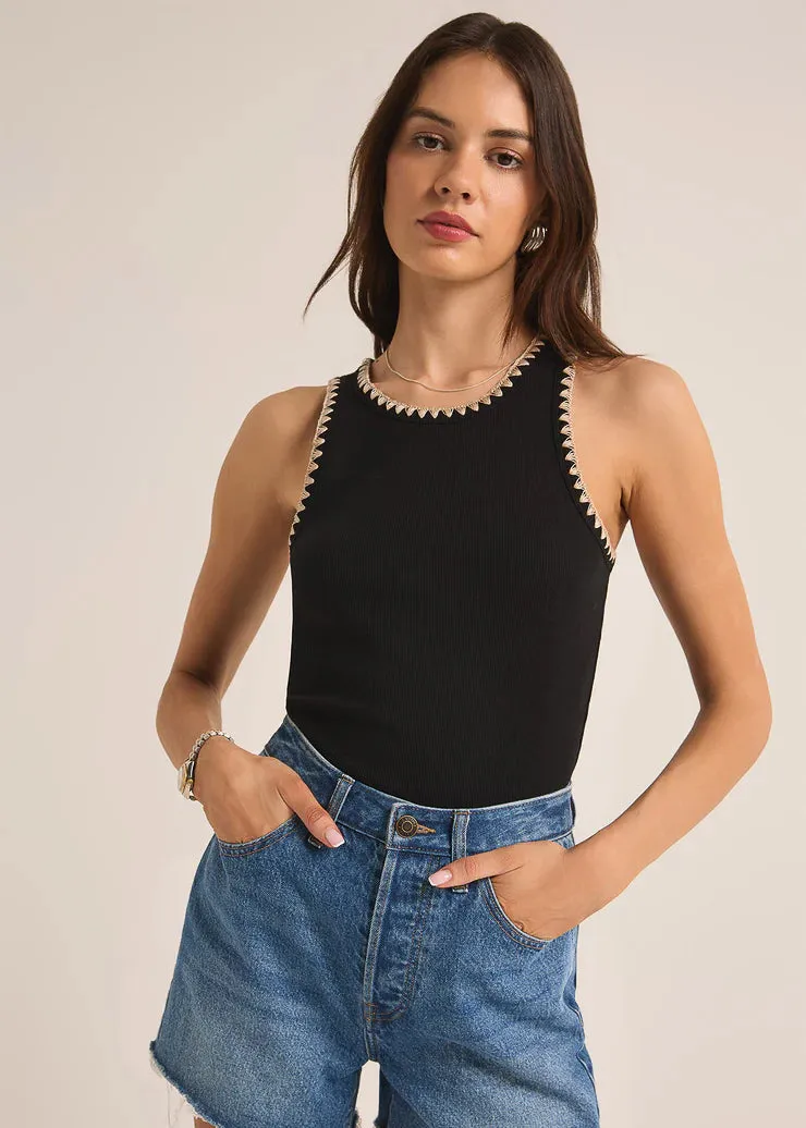 Z Supply Avril Rib Whipstitch Tank Top